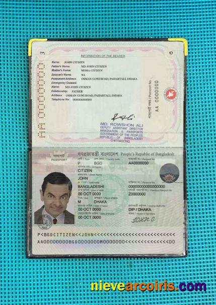 Bangladesh passport new since April 2010 photolook